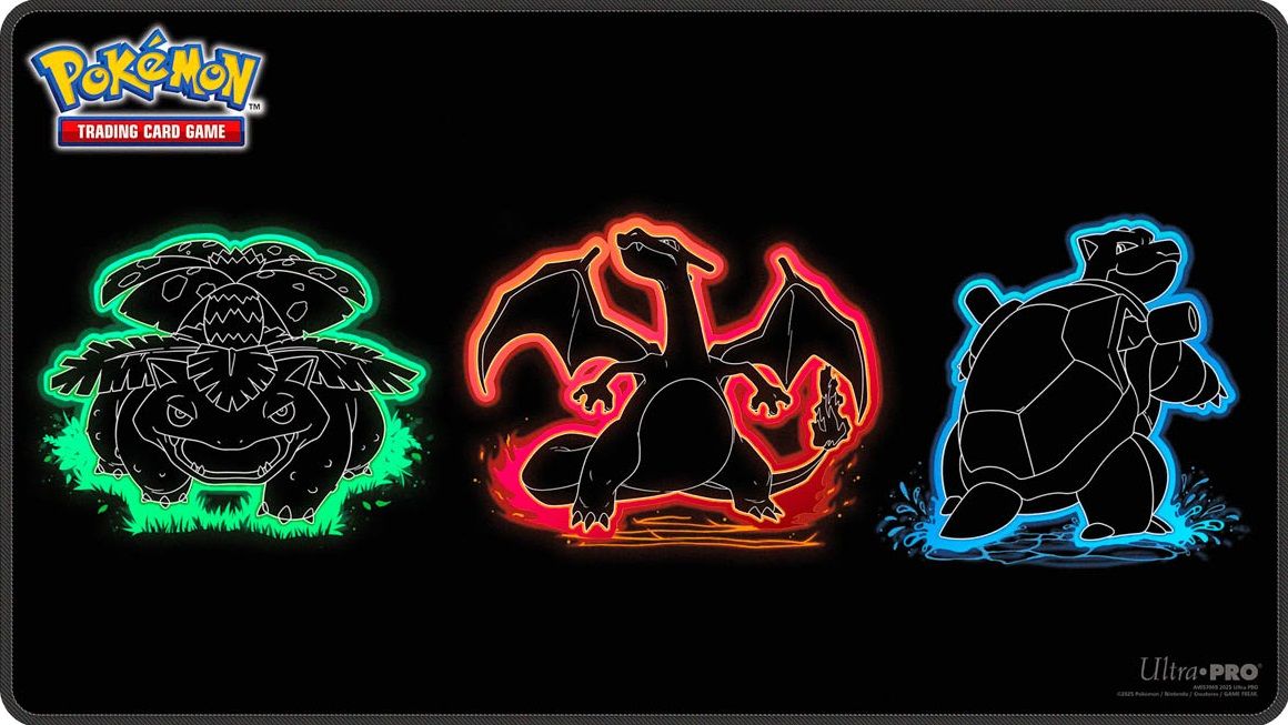 Playmat: Pokemon - Neon Kanto Starters