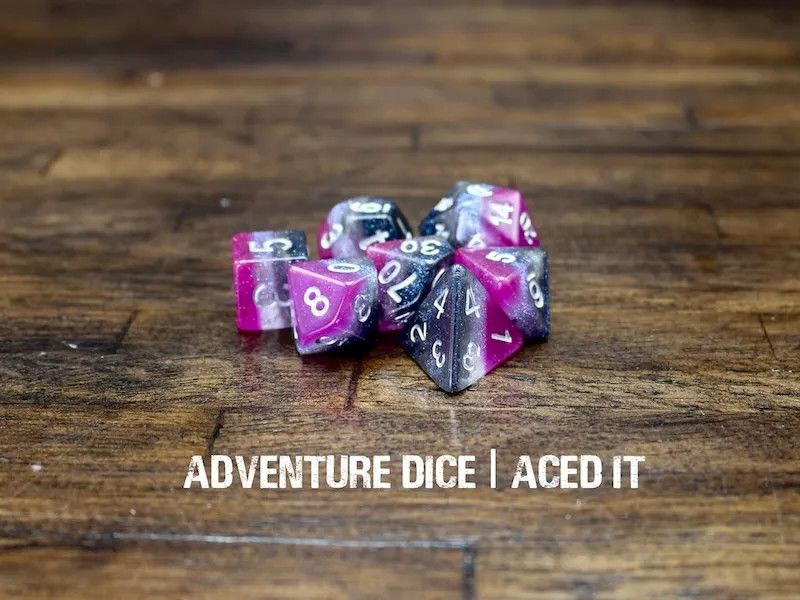 7-Piece RPG Dice Set: Aced It