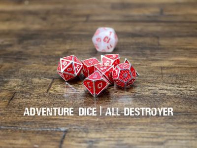 7-Piece RPG Metal Dice Set: All-Destroyer