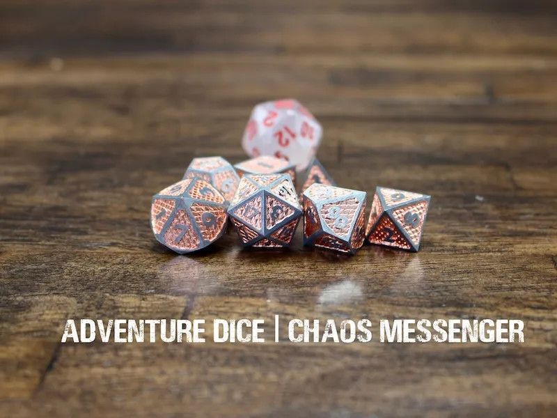 7-Piece RPG Metal Dice Set: Chaos Messenger