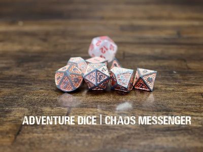 7-Piece RPG Metal Dice Set: Chaos Messenger