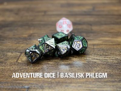 7-Piece RPG Metal Dice Set: Basilisk Phlegm