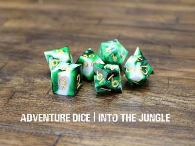 7-Piece RPG Premium Dice Set: Into the Jungle