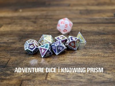 7-Piece RPG Metal Dice Set: Knowing Prism