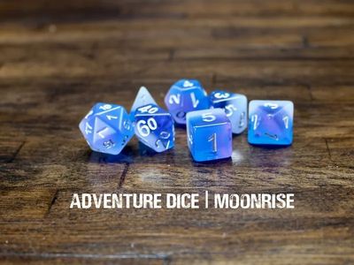 7-Piece RPG Dice Set: Moonrise