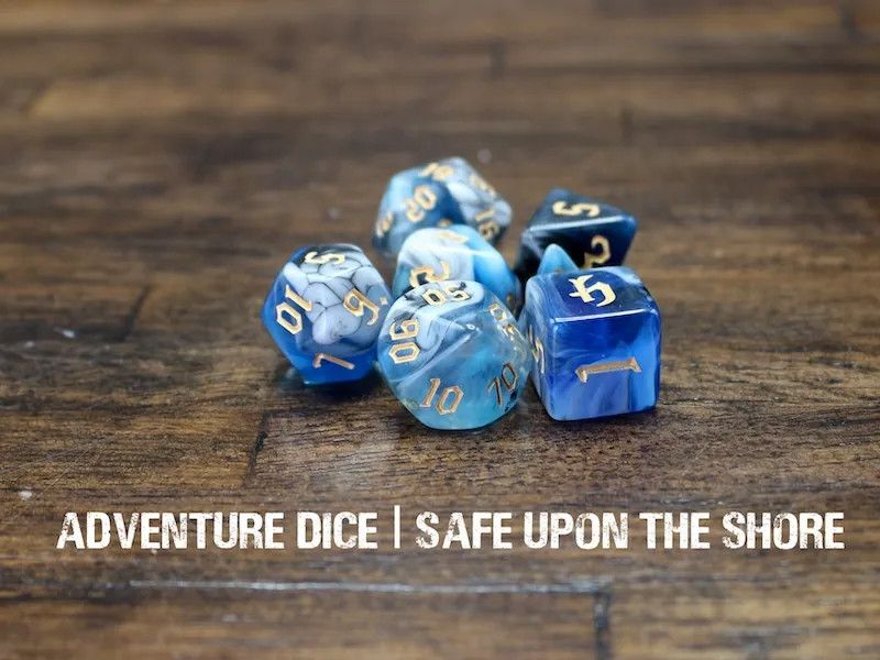7-Piece RPG Dice Set: Safe Upon the Shore
