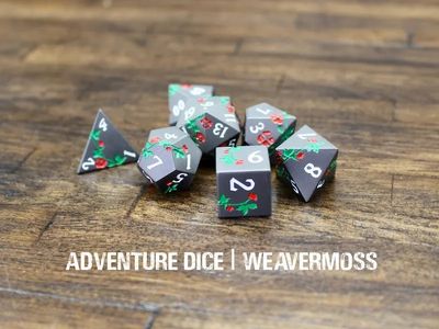 7-Piece RPG Metal Dice Set: Weavermoss
