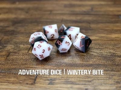 7-Piece RPG Premium Dice Set: Wintery Bite