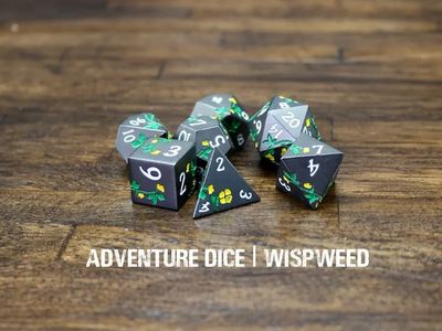 7-Piece RPG Metal Dice Set: Wispweed