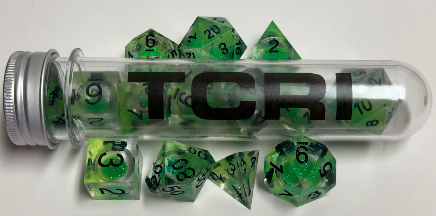 Teenage Mutant Ninja Turtles &amp; Other Strangeness RPG: Mutagen Green Dice Set
