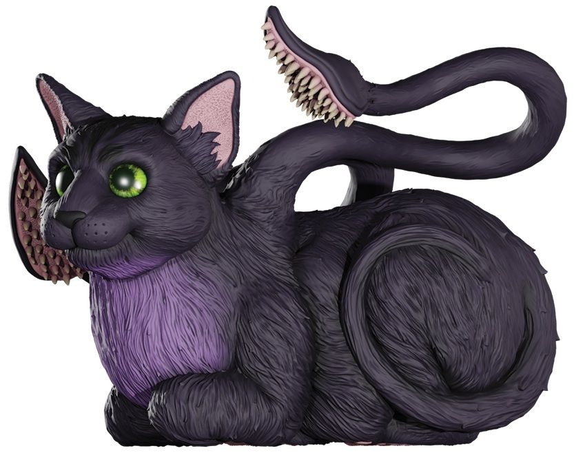 D&amp;D Replicas of the Realms: Life-sized Displacer Beast Kitten