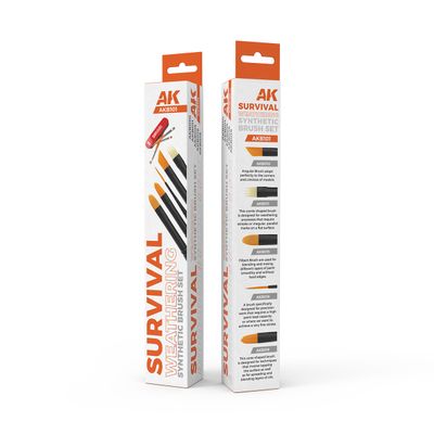 AK Interactive - Survival Weathering Brushes Set