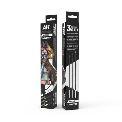 AK Interactive - Tabletop Syntethic Brushes Set