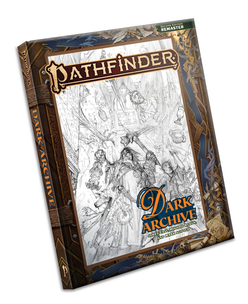 Pathfinder RPG 2E Remastered Dark Archive Sketch Cover