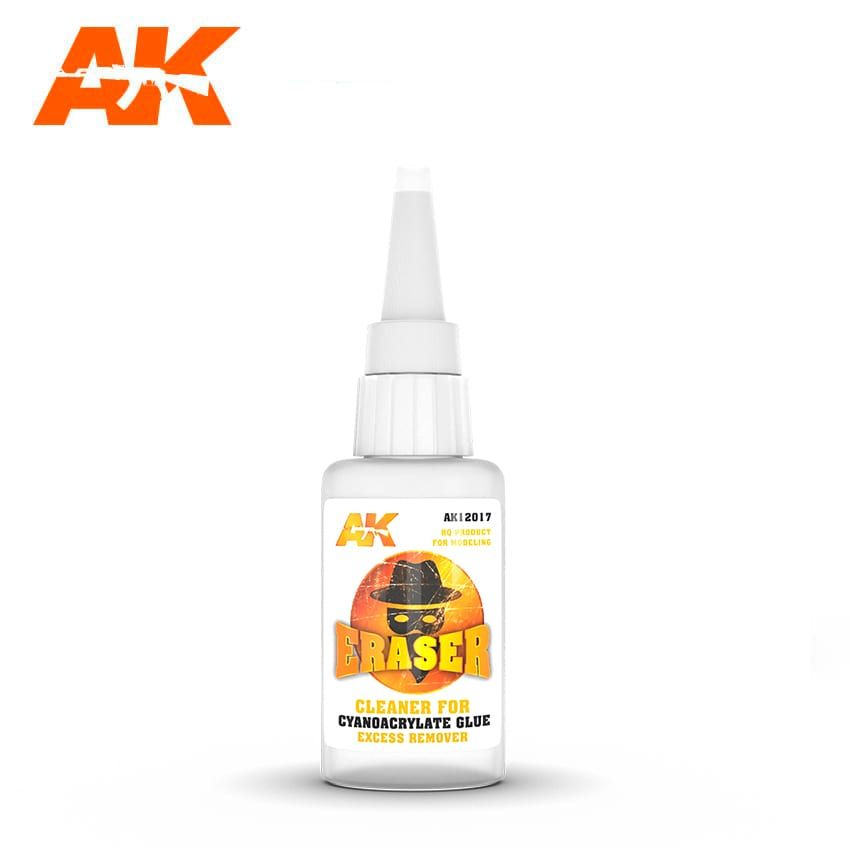 AK Interactive - Eraser: Cleaner For Cyanoacrylate Glue Excess Remover
