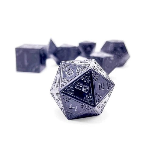 7-Piece RPG Metal Dice Set: Black Hole
