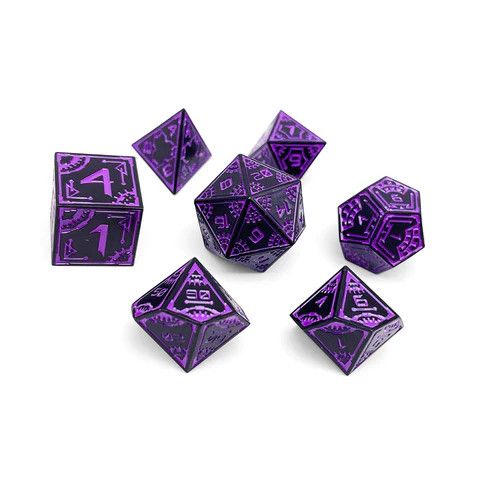 7-Piece RPG Metal Dice Set: Wormhole