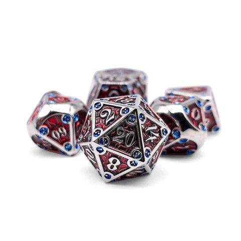 7-Piece RPG Metal Dice Set: Vampiric Corruption