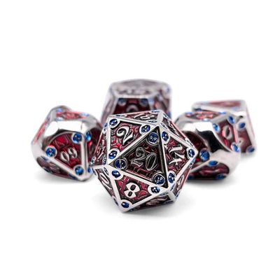 7-Piece RPG Metal Dice Set: Vampiric Corruption