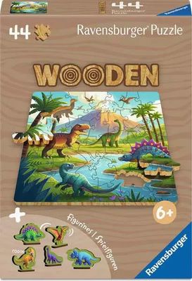 44 pcs - Wooden: Dinosaurs