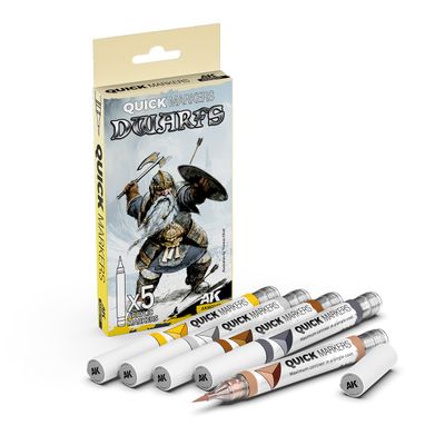AK Interactive: Quick Markers Set - Dwarfs