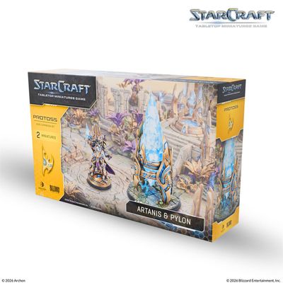 **PRE-ORDER** Starcraft: The Miniatures Game: Protoss: Artanis &amp; Pylon Hero Expansion Set