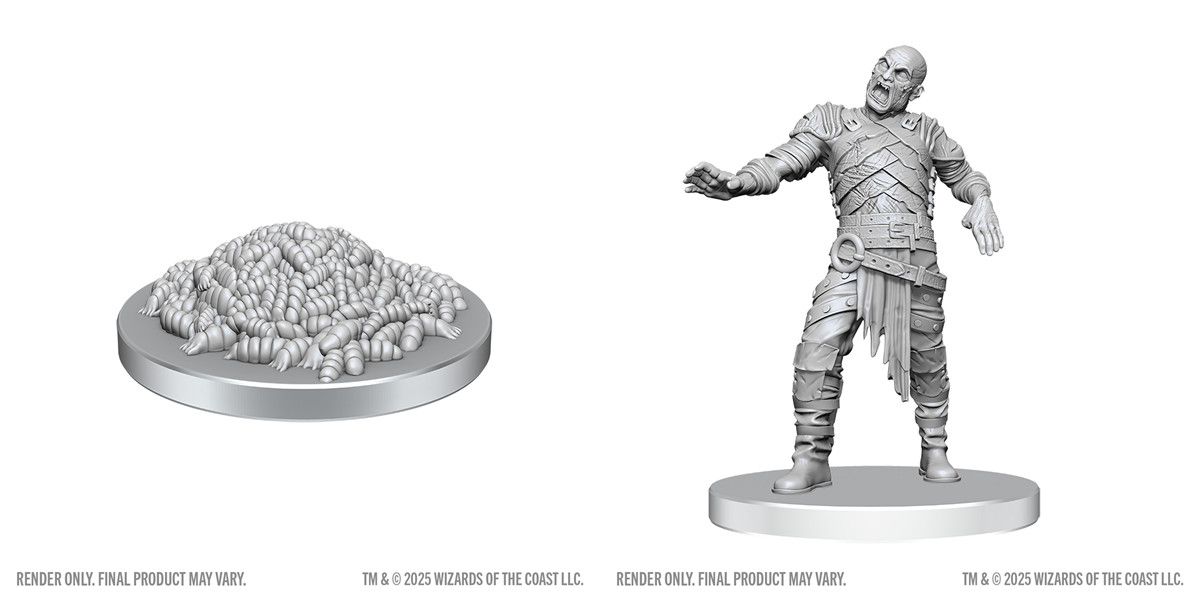 Nolzur's Marvelous Miniatures: Swarm of Rot Grubs &amp; Rot Victim