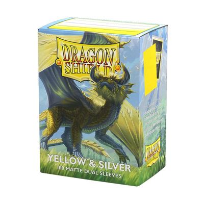 Sleeves - 63x88mm - Dragon Shield - 100/pk - Dual Matte - Yellow &amp; Silver