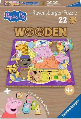 22 pcs - Peppa Pig (Wooden Puzzle)
