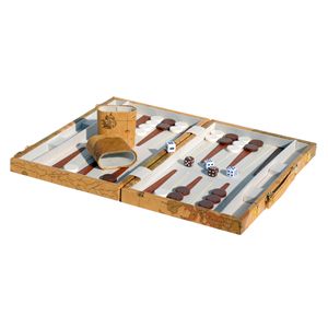 Backgammon Set 15" - World Map Vinyl Case