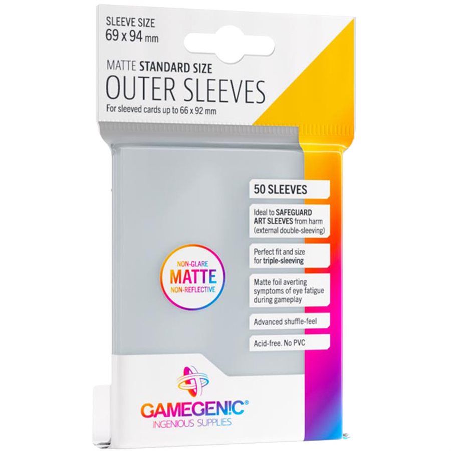 Sleeves - 69x94mm - GameGenic Matte (Clear) Outer Sleeves - 50/pk