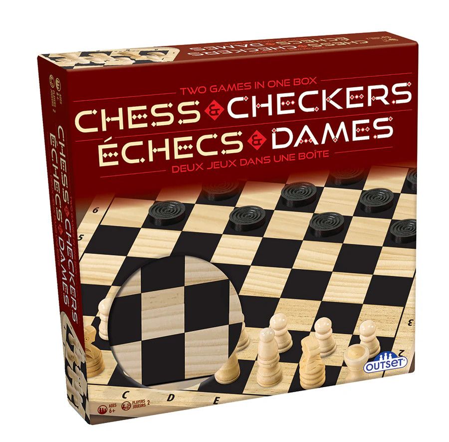 Chess &amp; Checkers Set - Wooden