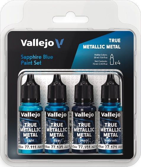 Vallejo - True Metallic Metal - Sets - SAPPHIRE BLUE