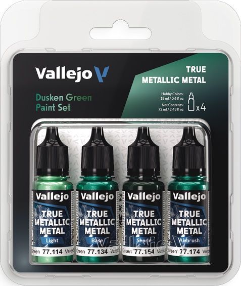 Vallejo - True Metallic Metal - Sets - DUSKEN GREEN