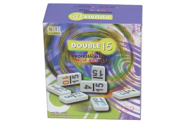 Double 15 Numeral Tile Dominos