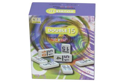 Double 15 Numeral Tile Dominos