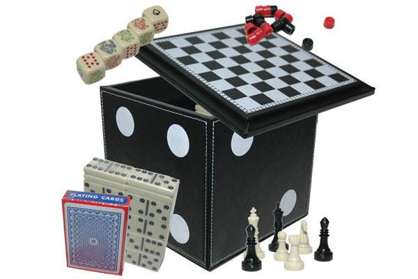 Combo Set: 5 in 1 Dice Cube Game Set (Black)