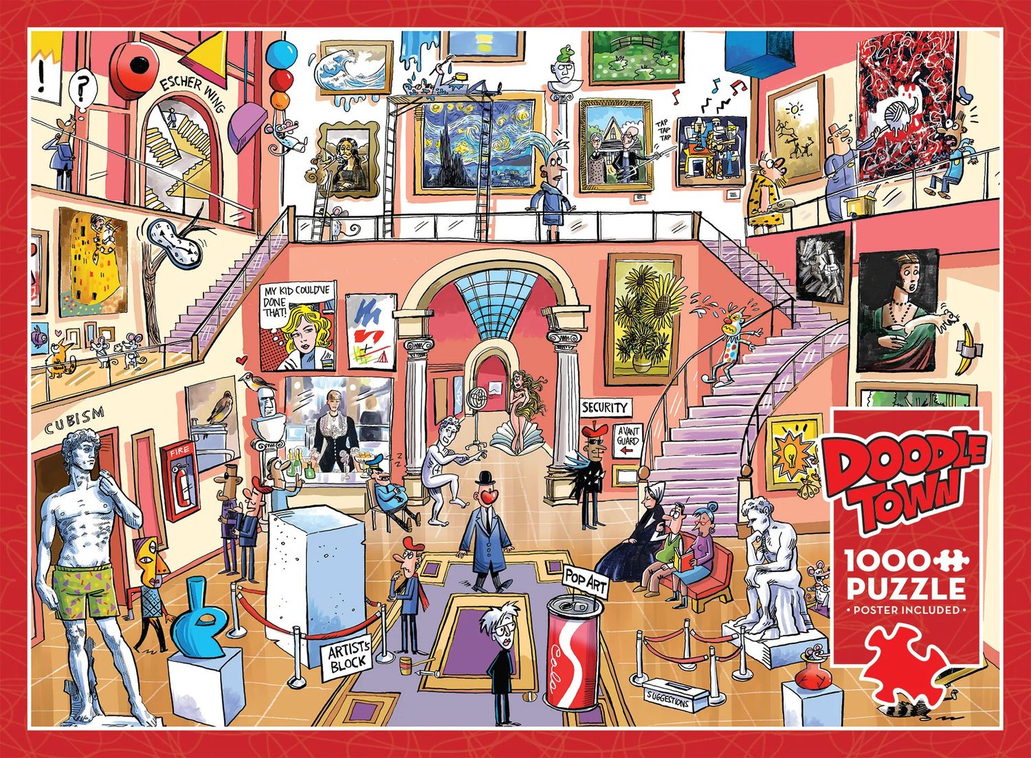1000 pcs - DoodleTown: Museum Mischief