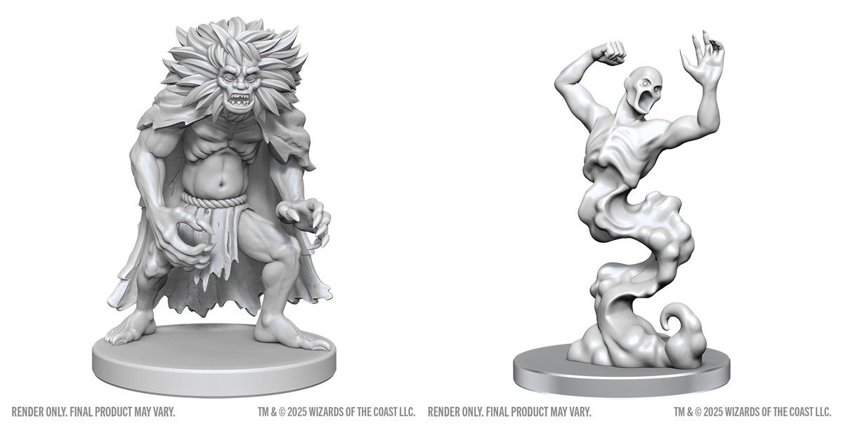 Wizkids Primed Miniatures - Monster - Wight (Classic) &amp; Wraith (Classic)