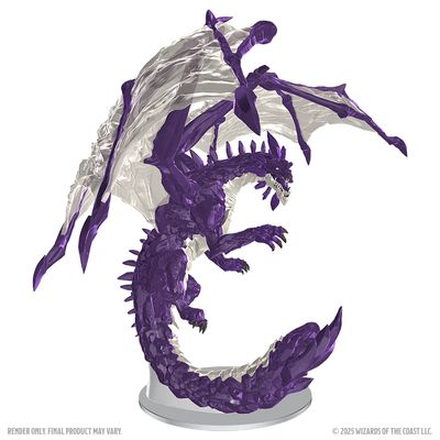 D&amp;D Icons of the Realms: Adult Amethyst Dragon Premium Painted Miniature
