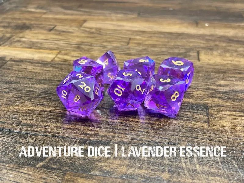 7-Piece RPG Premium Dice Set: Lavender Essence