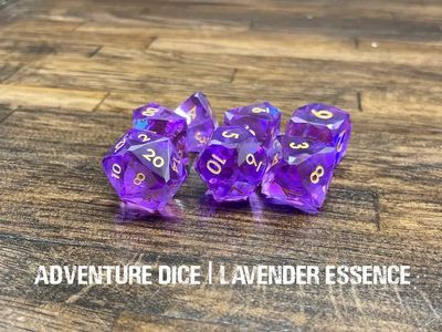 7-Piece RPG Premium Dice Set: Lavender Essence