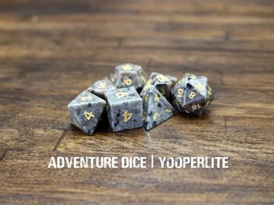7-Piece RPG Premium Gemstone Dice Set: Yooperlite