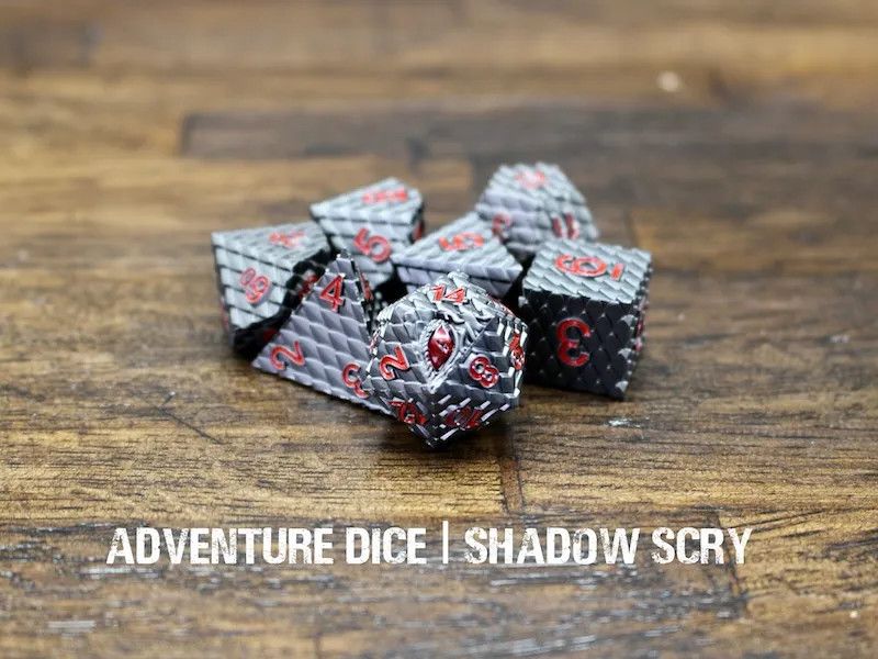 7-Piece RPG Premium Metal Dice Set: Shadow Scry