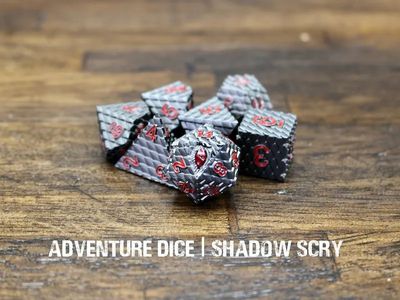 7-Piece RPG Premium Metal Dice Set: Shadow Scry