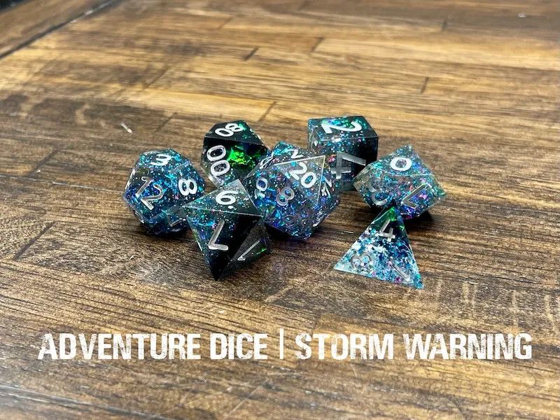 7-Piece RPG Premium Dice Set: Storm Warning