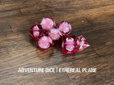 7-Piece RPG Premium Dice Set: Ethereal Plane