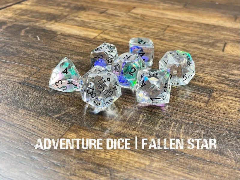 7-Piece RPG Premium Dice Set: Fallen Star