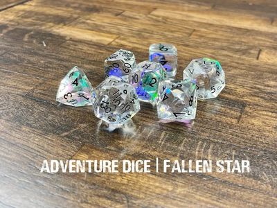 7-Piece RPG Premium Dice Set: Fallen Star