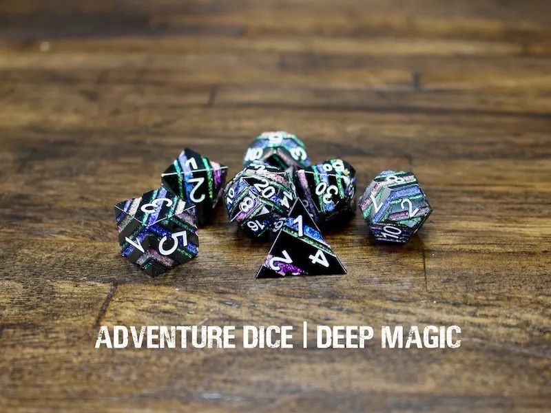 7-Piece RPG Premium Metal Dice Set: Deep Magic
